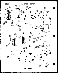 Coil Parts Diagram and Parts List for 11-5J P54336-67R Amana Air Conditioner