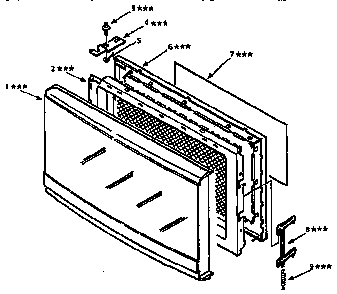 Door Diagram and Parts List for 5658929090  Kenmore Microwave
