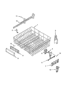 Upper Rack And Track Parts Diagram and Parts List for MDB8969SDM2  Maytag Dishwasher