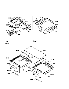 Shelving Assemblies Diagram and Parts List for THI18TW-P1302401WW  Amana Refrigerator