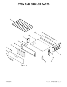 Oven And Broiler Parts Diagram and Parts List for AGR4230BAW1  Amana Range