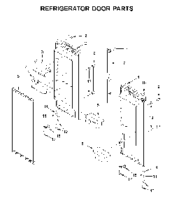 Refrigerator door parts Diagram and Parts List for MFF2558FEZ05  Maytag Refrigerator