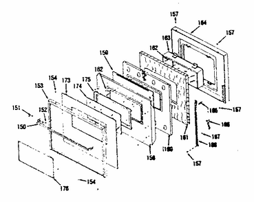 Porcelain Doors 850.4238310, 850.4258310 Diagram and Parts List for 8504238390  Kenmore Range