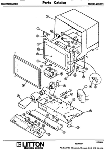 Page 1 Diagram and Parts List for 200001  Maytag Microwave