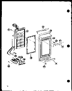 Control Panel Diagram and Parts List for RR P72110-6M Amana Microwave