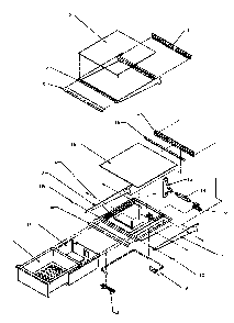 Ref Shelving And Drawers Diagram and Parts List for SQD25N2L-P1181317WL  Amana Refrigerator