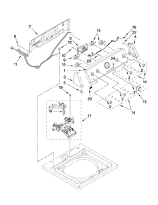 Console And Water Inlet Parts Diagram and Parts List for MVWC360AW0  Maytag Washer