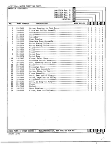 Water Carrying And Pump Assembly Page 2 Diagram and Parts List for 6530A REV A Norge Washer