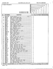 Fresh Food Compartment Assembly Page 2 Diagram and Parts List for 19884B  Admiral Refrigerator