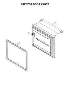 Freezer Door Parts Diagram and Parts List for MBF2258FEZ01  Maytag Refrigerator