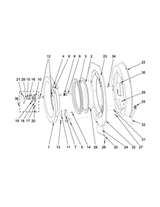 Door Parts Diagram and Parts List for MXR20PDATS  Maytag Washer