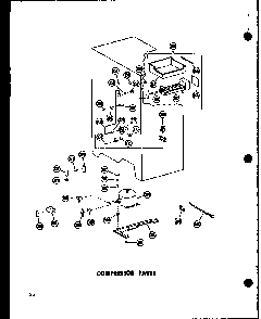 Compressor Parts Diagram and Parts List for SD19W-C-P60340-23WC  Amana Refrigerator