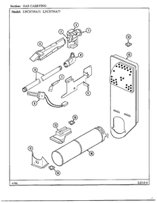 Gas Carrying Diagram and Parts List for LNC-8759A77  Maytag Dryer