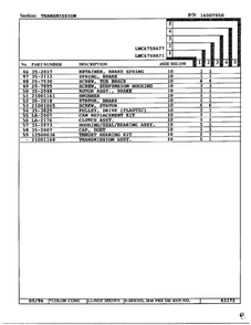 Transmission Page 3 Diagram and Parts List for LNC6759A71  Admiral Washer