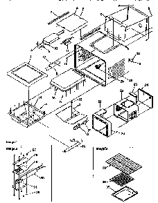 Cavity Diagram and Parts List for ARG7200W-P1143316NW  Amana Range