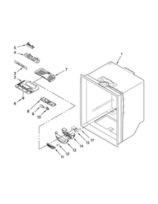 Refrigerator Liner Parts Diagram and Parts List for ABB2224BRB00  Amana Refrigerator
