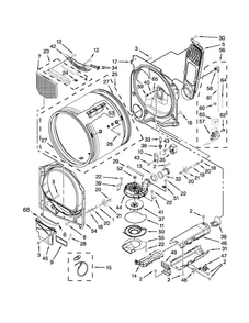 Bulkhead Parts Diagram and Parts List for MEDB725BW0  Maytag Dryer