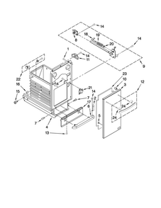Container Parts Diagram and Parts List for TC707S0  Jenn-Air Trash Compactor