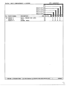 Unit Compartment And System Page 3 Diagram and Parts List for HMG321267  Admiral Refrigerator