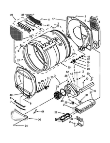 Bulkhead Parts Diagram and Parts List for 3LMEDC100YW2  Maytag Dryer