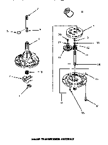 34526p Transmission Assembly Diagram and Parts List for LW8463W2 PLW8463W2A Amana Washer