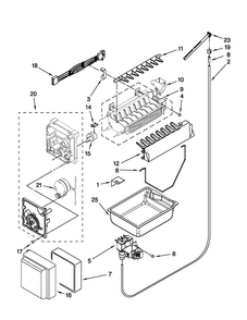 Icemaker Parts Diagram and Parts List for JFC2290VTB3  Jenn-Air Refrigerator