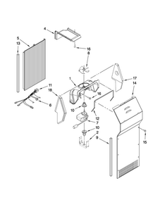 Air Flow Parts Diagram and Parts List for JCB2588WER00  Jenn-Air Refrigerator