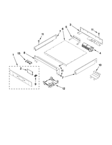 Part Location Diagram of WPW10344082 Whirlpool Wall Oven User Interface Control Board