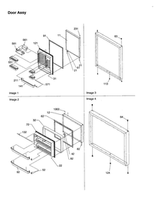 Door Assembly Diagram and Parts List for BC21V1C-P1325022WC  Amana Refrigerator