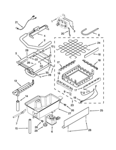 Evaporator, Grid, And Water Parts Diagram and Parts List for JIM158XXRS2  Jenn-Air Ice Maker