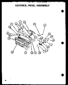 Control Panel Assembly Diagram and Parts List for DUS600B P1139732NB Caloric Dishwasher