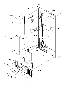 Cabinet Back Diagram and Parts List for THI21S3L-P1194701WL  Amana Refrigerator