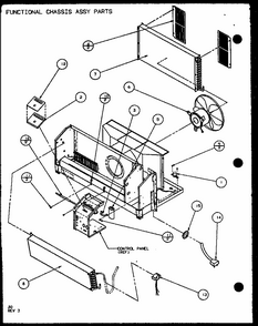 Functional Chassis Assy Parts (pth09300e/p9806808r) (pth09400e/p9806908r) (pth09300ec/p9811808r) (pth09400ec/p9872308r) Diagram and Parts List for PTH09400F P1102701R Amana Air Conditioner