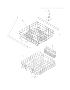 Racks Diagram and Parts List for CDB400KW1B  Crosley Dishwasher