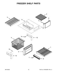 Part Location Diagram of W11455932 Whirlpool SHELF