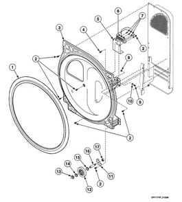 Roller Assy Diagram and Parts List for SDG709QF  Speed Queen Dryer