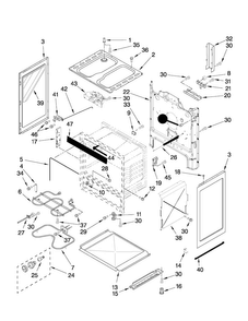 Chassis Parts Diagram and Parts List for AER5522VCS0  Amana Range
