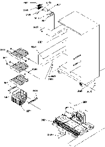 Freezer Shelves & Light Diagram and Parts List for GSGD21B-P1193905WW  Amana Refrigerator