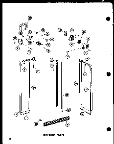 Section 4 Diagram and Parts List for SRI-22E-P74100-11W  Amana Refrigerator