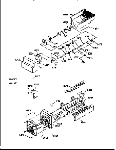 Ice Bucket Auger And Ice Maker Diagram and Parts List for 57089-P1190814WE  Amana Refrigerator