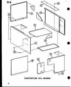 Counterflow Coil Housing (d67636-24/p67636-24c) (d67636-20/p67636-20c) (d67636-16/p67636-16c) Diagram and Parts List for ECFC24A0M-B P67487-2C Amana Air Conditioner