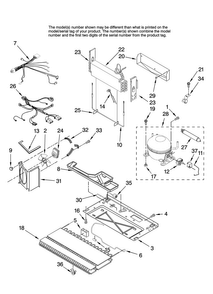 Unit Parts Diagram and Parts List for AFB2534FES12  Amana Refrigerator