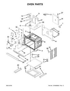 Oven Parts Diagram and Parts List for JMW3430DB00  Jenn-Air Microwave