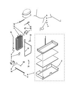 Lower Unit And Tube Parts Diagram and Parts List for JS42PPDUDB02  Jenn-Air Refrigerator