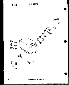 Compressor Parts Diagram and Parts List for ES614-2S P67119-15R Amana Air Conditioner