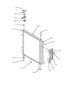 Refrigerator Outer Door Diagram and Parts List for BX22A2-P1161606W  Amana Refrigerator