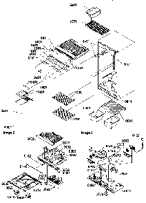 Interior Cabinet And Drain Block Assembly Diagram and Parts List for TLC16V-P1311801WW  Amana Refrigerator