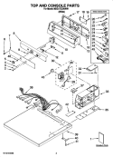 TOP AND CONSOLE PARTS Diagram and Parts List for MDG17CSAWW1  Maytag Dryer