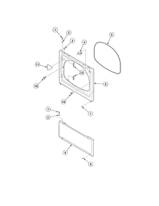 Access Panel/front Panel/seal Diagram and Parts List for ADE30RGS171TW01  Speed Queen Dryer