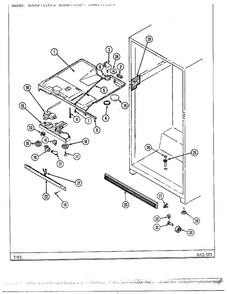 Refrigerator Page 4 Diagram and Parts List for 71153-0A  Admiral Refrigerator